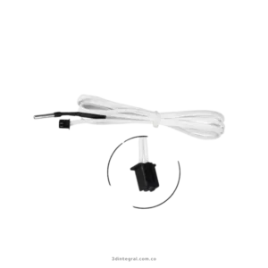 Termistor NTC 100K con cable de 1 metro y conector de 2 pines para impresora 3D
