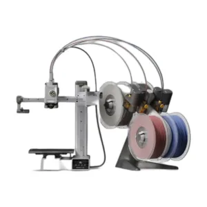 Impresora 3D Bambu Lab A1 Mini Combo con AMS Lite en escritorio