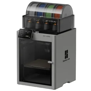 Impresora 3D Bambu Lab P2S vista frontal con carcasa cerrada