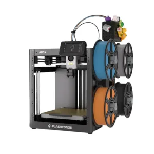 Impresora 3D Flashforge Adventurer 5X vista frontal con carcasa cerrada