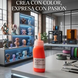 Pintura automotriz rojo fluorescente 30ml para impresiones 3D