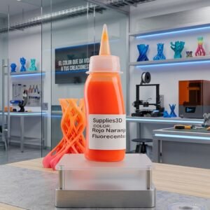 Pintura fluorescente automotriz rojo naranja 30ml poliéster